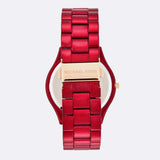  Shop Authentic Michael Kors Slim Runway Red Dial Red Steel Strap Watch For Women - MK3895 - Luxxuri