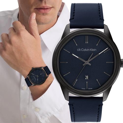  Shop Authentic Calvin Klein Tone Blue Dial Blue NATO Strap Watch for Men - K7K514VN - Luxxuri