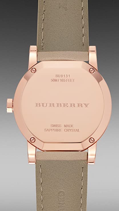  Shop Authentic Burberry The City Diamonds Beige Dial Beige Leather Strap Watch for Women - BU9131 - Luxxuri