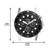  Shop Authentic Fossil FB-01 Chronograph Black Dial Silver Steel Strap Watch for Men - FS5837 - Luxxuri