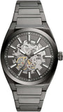  Shop Authentic Fossil Everett Automatic Skeleton Grey Dial Grey Steel Strap Watch for Men - ME3206 - Luxxuri