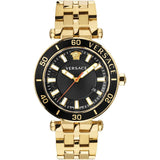  Shop Authentic Versace Greca Sport Quartz Black Dial Gold Steel Strap Watch for Men - VEZ300721 - Luxxuri