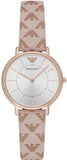  Shop Authentic Emporio Armani Classic White Dial Beige Leather Strap Watch For Women - AR11008 - Luxxuri