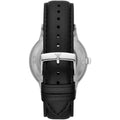  Shop Authentic Emporio Armani Meccanico Skeleton Automatic Black Dial Black Leather Strap Watch for Men - AR60038 - Luxxuri