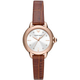  Shop Authentic Emporio Armani Mia Quartz Silver Dial Brown Leather Strap Watch For Women - AR11525 - Luxxuri
