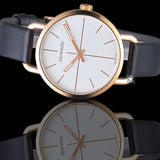  Shop Authentic Calvin Klein Even White Dial Black Leather Strap Watch for Women - K7B236C6 - Luxxuri