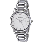  Shop Authentic Emporio Armani Classic Luigi Quartz Silver Dial Silver Steel Strap Watch For Men - AR1854 - Luxxuri