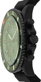  Shop Authentic Emporio Armani Diver Chronograph Quartz Green Dial Black Silicon Strap Watch For Men - AR11463 - Luxxuri