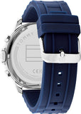  Shop Authentic Tommy Hilfiger Luca Chronograph Blue Dial Blue Silicone Strap Watch For Men - 1710489 - Luxxuri