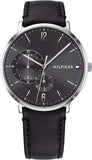  Shop Authentic Tommy Hilfiger Brooklyn Black Dial Black Leather Strap Watch for Men - 1791509 - Luxxuri