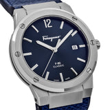  Shop Authentic Salvatore Ferragamo F-80 Classic Blue Dial Blue Leather Strap Watch for Men - SFDT00319 - Luxxuri