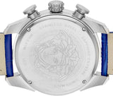  Shop Authentic Versace V-Ray Chronograph Quartz Blue Dial Blue Leather Strap Watch for Men - VE2I00721 - Luxxuri