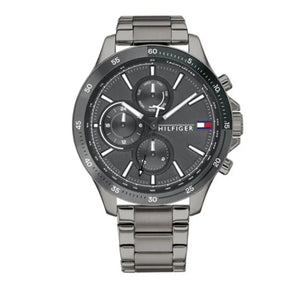  Shop Authentic Tommy Hilfiger Bank Grey Dial Grey Steel Strap Watch for Men - 1791719 - Luxxuri