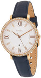  Shop Authentic Fossil Jacqueline White Dial Blue Leather Strap Watch for Women - ES4291 - Luxxuri