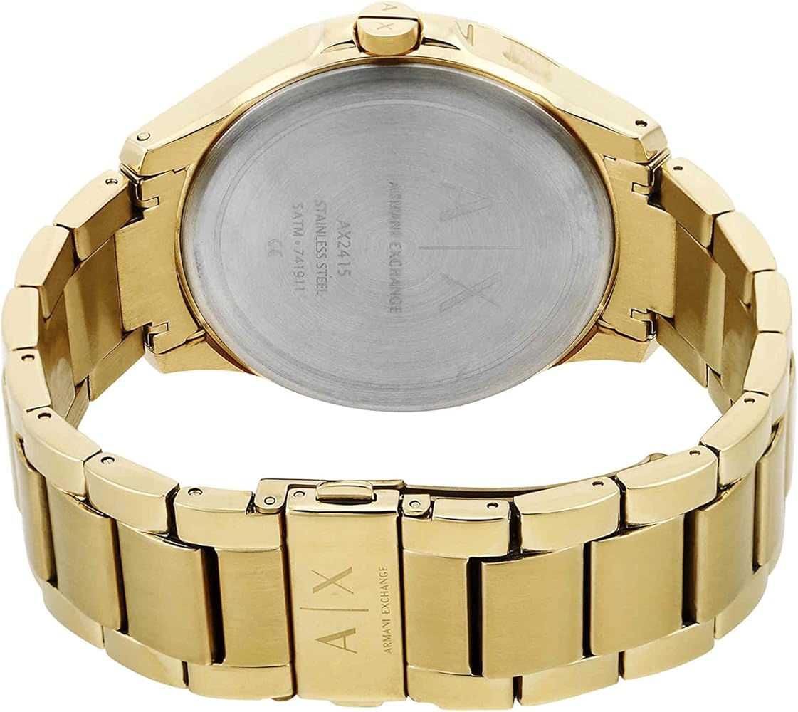  Shop Authentic Armani Exchange Hampton Chronograph Gold Dial Gold Steel Strap Watch For Men - AX2415 - Luxxuri