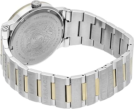  Shop Authentic Versace Greca Quartz Blue Dial Silver Steel Strap Watch for Women - VEVH01120 - Luxxuri