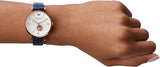  Shop Authentic Emporio Armani Gianni T-Bar Analog Silver Dial Blue Leather Strap Watch For Women - AR60020 - Luxxuri
