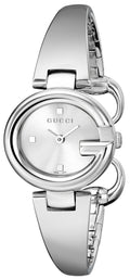  Shop Authentic Gucci Guccissima Quartz Silver Dial Silver Steel Strap Watch For Women - YA134502 - Luxxuri