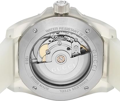  Shop Authentic Gucci Dive Automatic White Dial White Rubber Strap Unisex Watch - YA136342 - Luxxuri