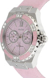  Shop Authentic Guess Limelight Quartz Diamonds Pink Dial Pink Denim Strap Watch For Women - W0775l15 - Luxxuri