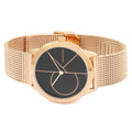  Shop Authentic Calvin Klein Minimal Black Dial Rose Gold Mesh Bracelet Watch for Men - K3M22621 - Luxxuri