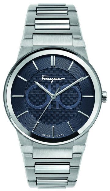  Shop Authentic Salvatore Ferragamo Sapphire Blue Dial Silver Steel Strap Watch for Men - SFHP006-20 - Luxxuri