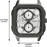  Shop Authentic Fossil Inscription Multifunction Silver Dial Grey Steel Strap Watch for Men - BQ2657 - Luxxuri
