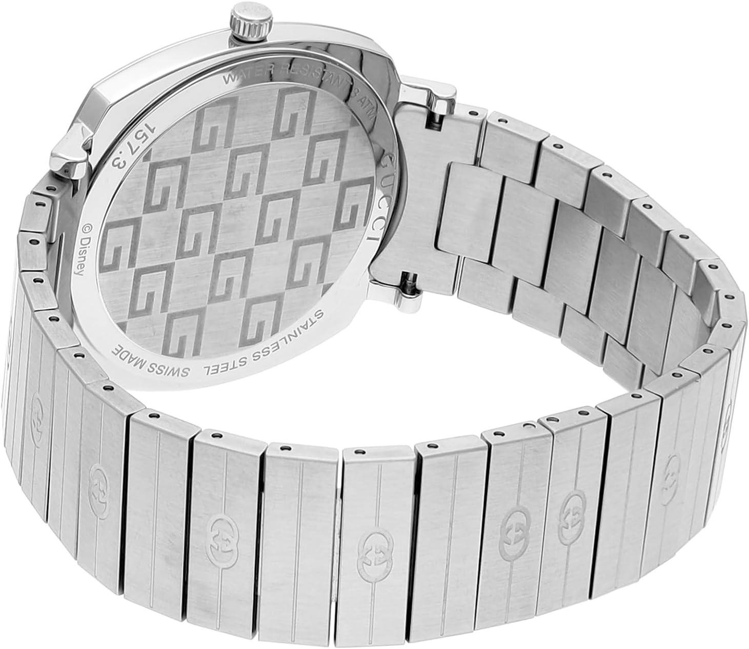  Shop Authentic Gucci Grip x Disney Quartz Silver Dial Silver Steel Strap Unisex Watch - YA157419 - Luxxuri