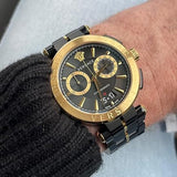  Shop Authentic Versace Aion Chronograph Black Dial Black Steel Strap Watch for Men - VE1D01620 - Luxxuri