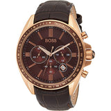  Shop Authentic Hugo Boss Driver Sport Chronograph Brown Dial Brown Leather Strap Watch for Men - 1513093 - Luxxuri