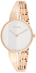  Shop Authentic Calvin Klein Drift White Dial Rose Gold Steel Strap Watch for Women - K6S2N616 - Luxxuri