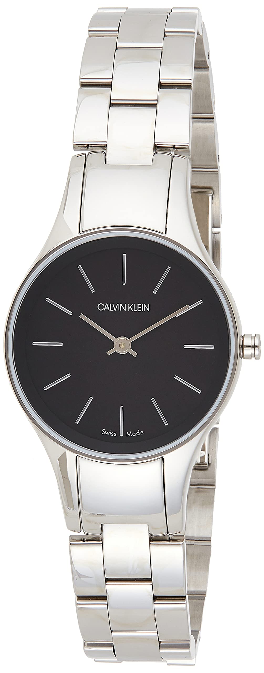  Shop Authentic Calvin Klein Simplicity Black Dial Silver Steel Strap Watch for Women - K4323130 - Luxxuri