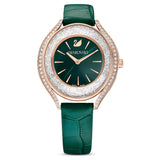  Shop Authentic Swarovski Crystalline Aura Green Dial Green Leather Strap Watch for Women - 5644078 - Luxxuri