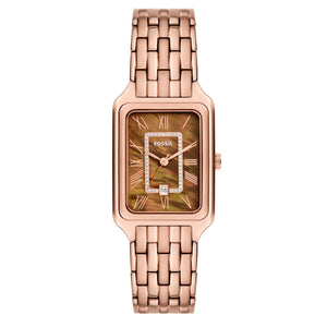 Shop Authentic Fossil Raquel Three Hand Date Brown Dial Rose Gold Steel Strap Watch For Women - ES5323 - Luxxuri