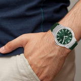  Shop Authentic Salvatore Ferragamo F-80 Classic Green Dial Green Rubber Strap Watch for Men - SFHY02722 - Luxxuri