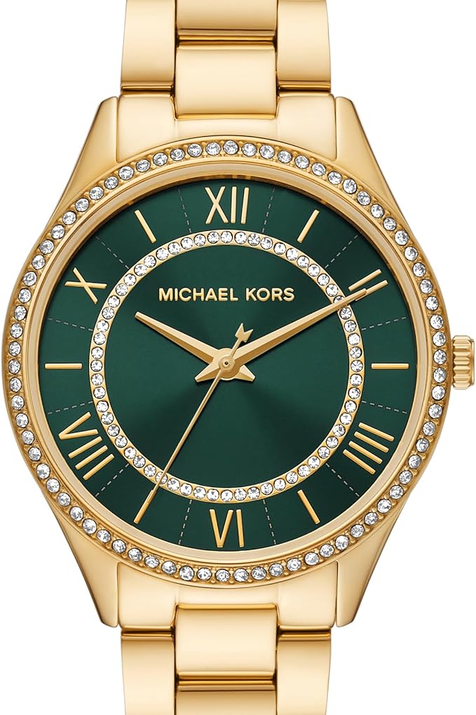  Shop Authentic Michael Kors Lauryn Analog Green Dial Gold Steel Strap Watch for Women - MK4737 - Luxxuri
