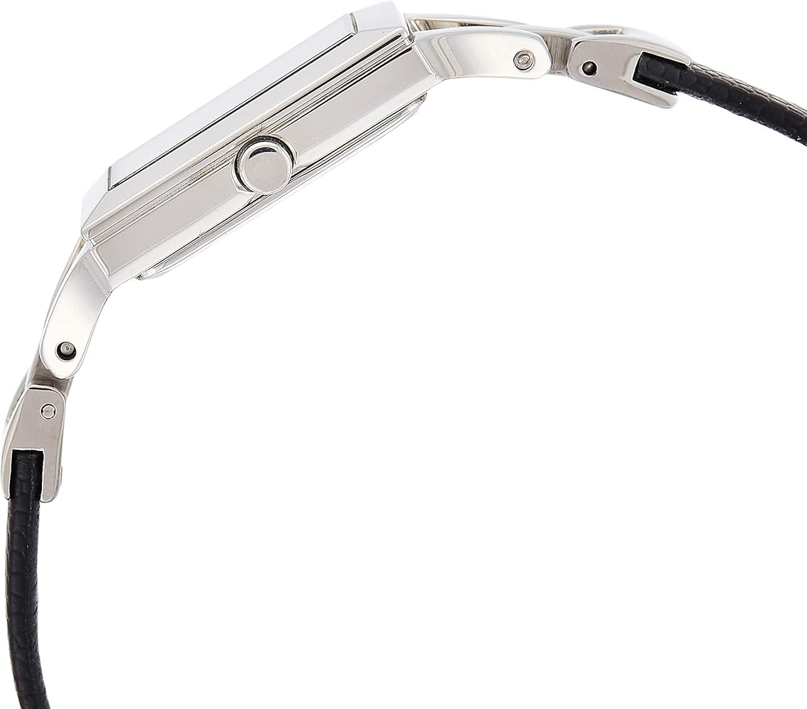  Shop Authentic Emporio Armani Chiara Analog Silver Dial Black Leather Strap Watch For Women - AR7372 - Luxxuri