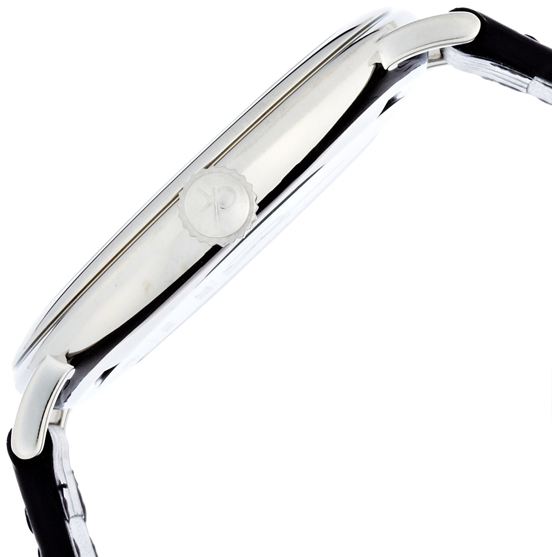  Shop Authentic Calvin Klein Surround Black Dial Black Leather Strap Watch for Men - K3W211C1 - Luxxuri