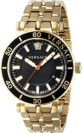  Shop Authentic Versace Greca Sport Quartz Black Dial Gold Steel Strap Watch for Men - VEZ300721 - Luxxuri