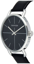  Shop Authentic Calvin Klein Evan Black Dial Black Leather Strap Watch for Men - K7B211CZ - Luxxuri