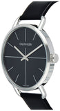  Shop Authentic Calvin Klein Evan Black Dial Black Leather Strap Watch for Men - K7B211CZ - Luxxuri