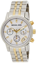  Shop Authentic Michael Kors Ritz Chronograph White Dial Two Tone Steel Strap Watch for Women - MK5057 - Luxxuri