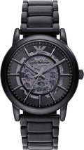  Shop Authentic Emporio Armani Meccanico Skeleton Black Dial Black Steel Strap Watch For Men - AR60045 - Luxxuri