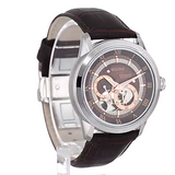  Shop Authentic Bulova Classic Skeleton Automatic Brown Dial Brown Leather Strap Watch for Men - 96A120 - Luxxuri