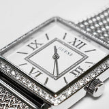  Shop Authentic Guess Highline White Dial Silver Mesh Bracelet Watch For Women - W0826L1 - Luxxuri