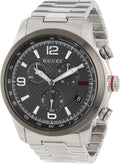  Shop Authentic Gucci G Timeless Chronograph Grey Dial Silver Steel Strap Watch For Men -  YA126238 - Luxxuri