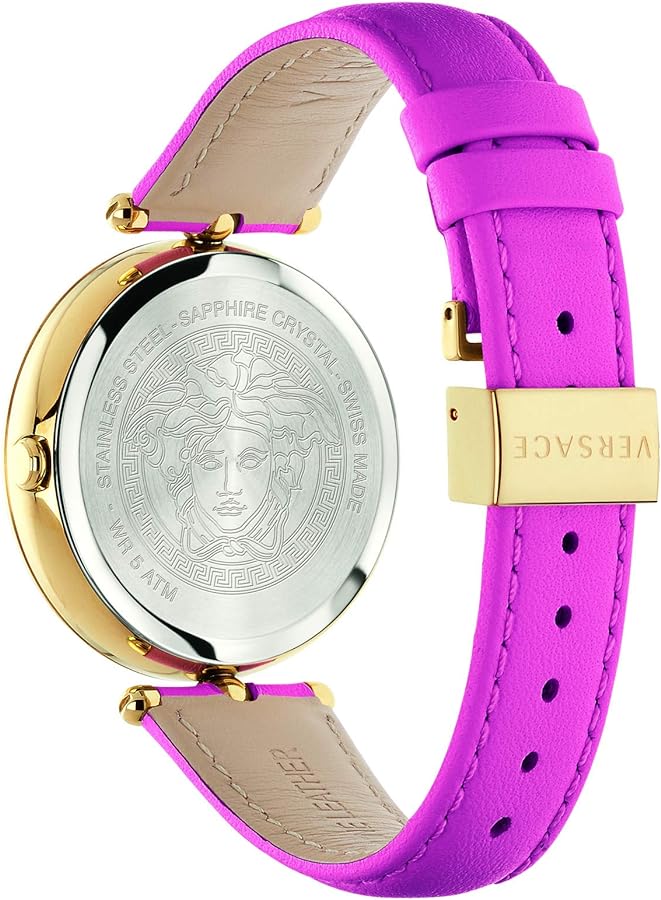  Shop Authentic Versace Palazzo Empire Green Dial Pink Leather Strap Watch for Women - VCO150017 - Luxxuri