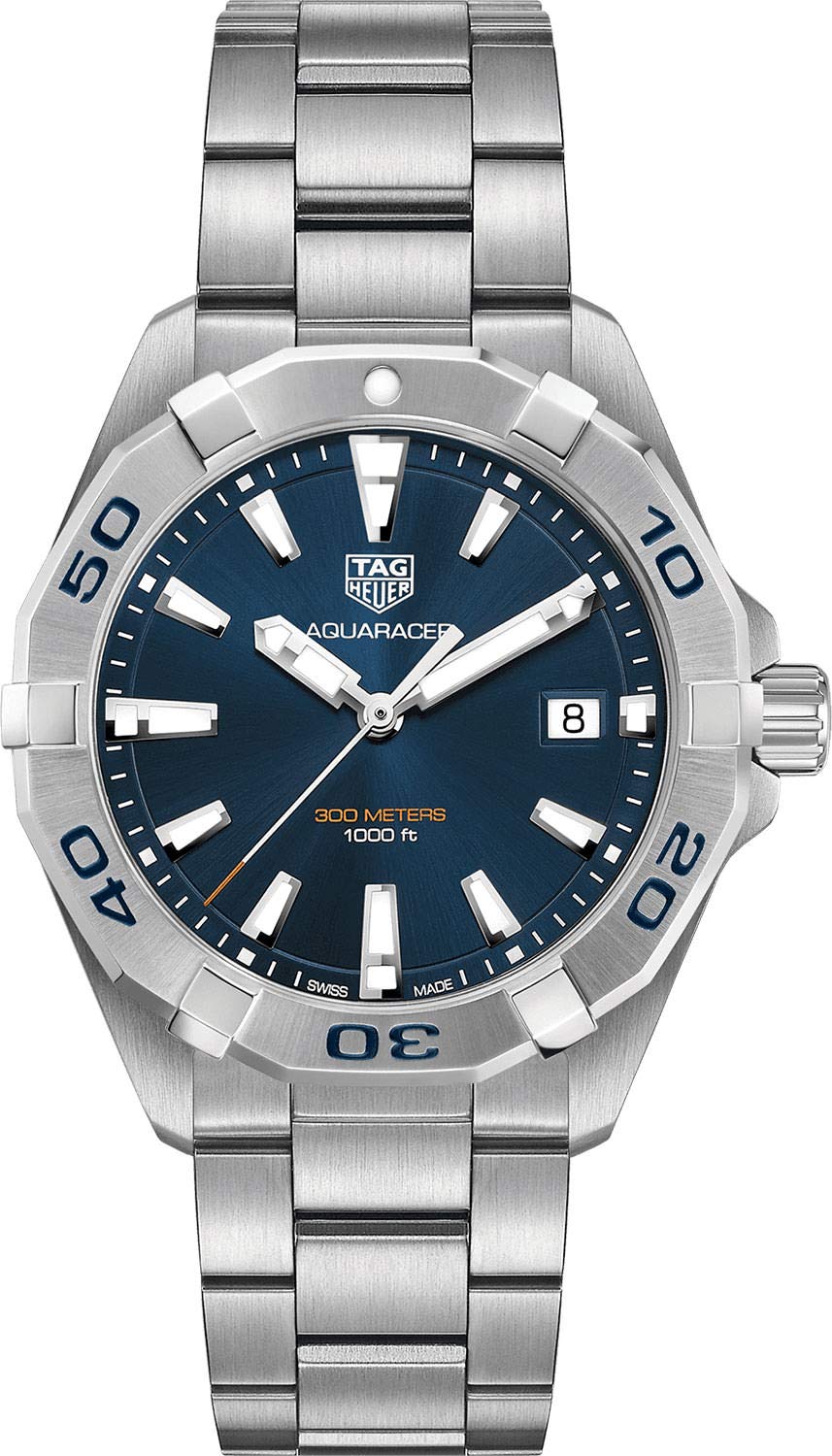  Shop Authentic Tag Heuer Aquaracer Blue Dial Silver Steel Strap Watch for Men - WBD1112.BA0928 - Luxxuri
