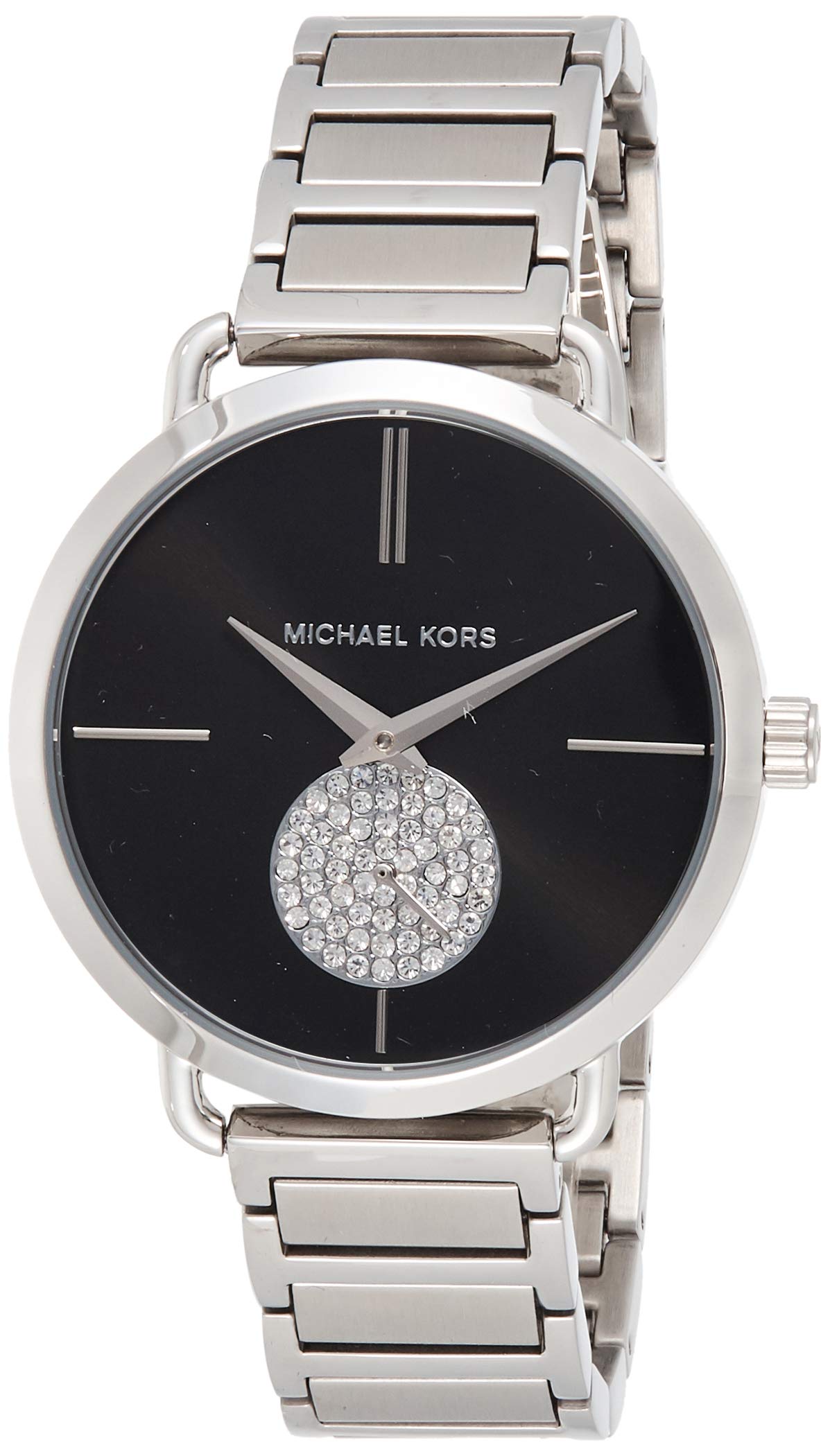  Shop Authentic Michael Kors Portia Black Dial Silver Steel Strap Watch for Women - MK3638 - Luxxuri