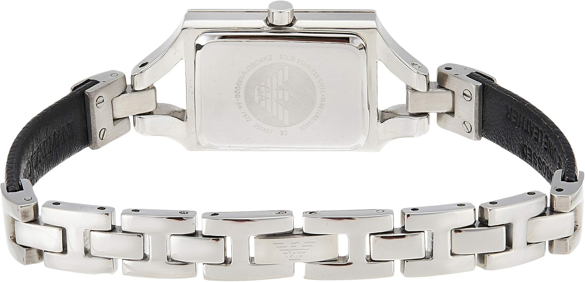  Shop Authentic Emporio Armani Chiara Analog Silver Dial Black Leather Strap Watch For Women - AR7372 - Luxxuri